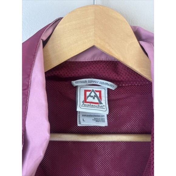 Avalanche Women’s Lightweight Zip-Up Windbreaker Jacket Roll Hood Sz L Rose Pink - Picture 3 of 7